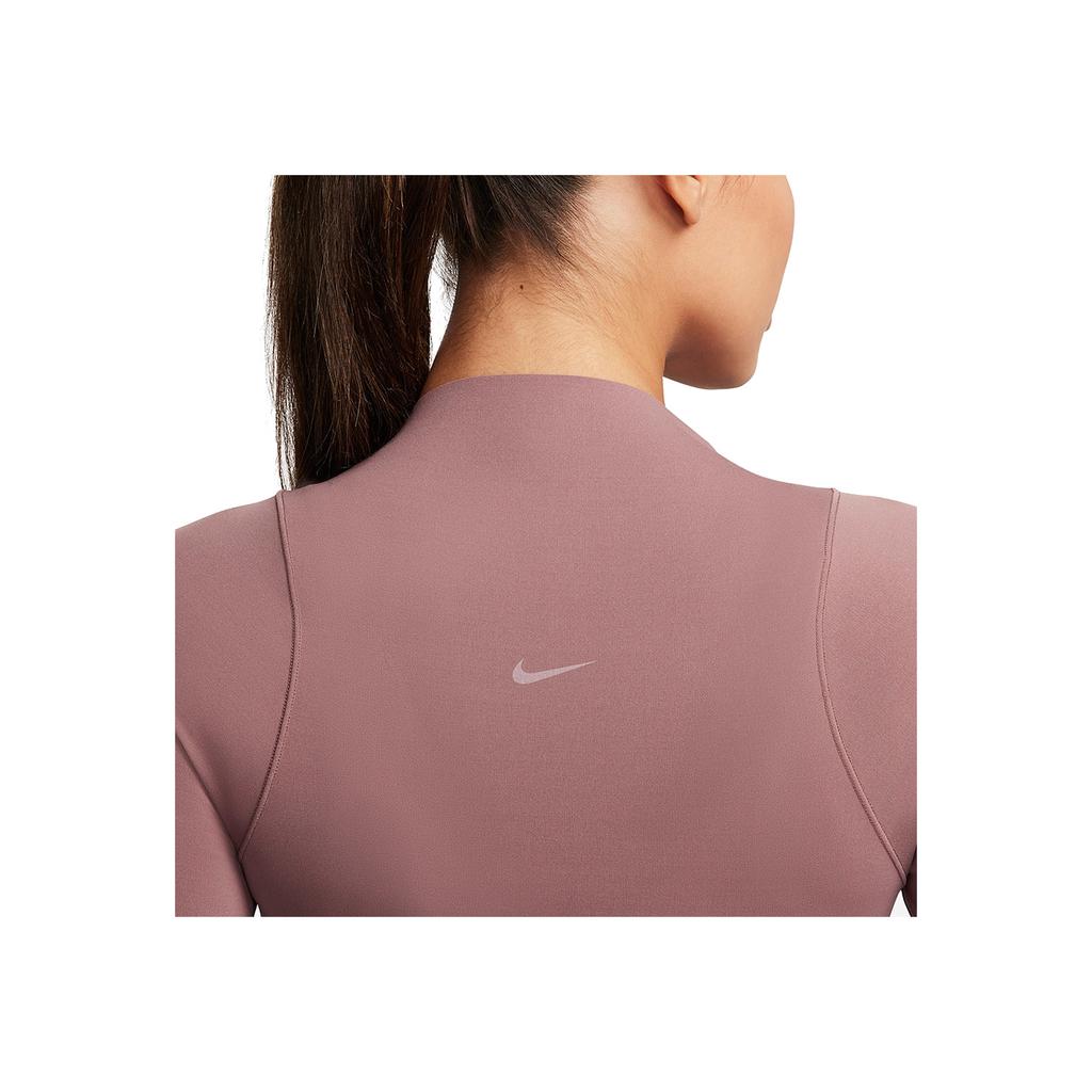Nike Solid Color Round Neck Casual Long Sleeve T-Shirt Women Tops Pink FN3023-208