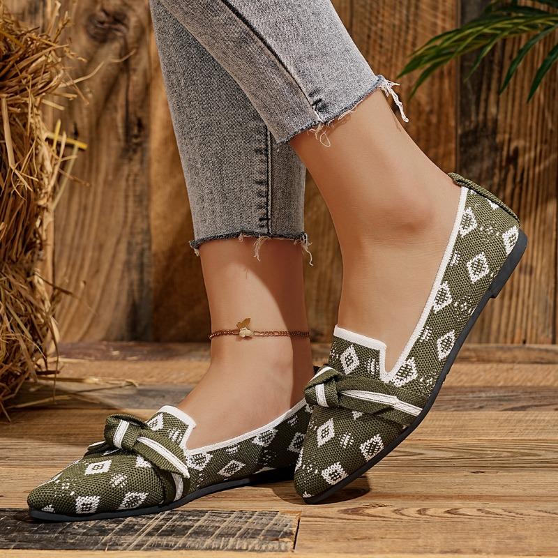 2026 Scarpe Casual alla Moda ed Eleganti con Fiocco a Farfalla per Donna Primavera e Autunno Nuove Scarpe Comode a Punta