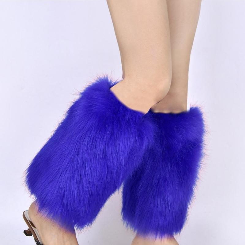 Boots Covers Women Solid Color Sexy Faux Fur Leg Warmer Calf Socks Party Costume