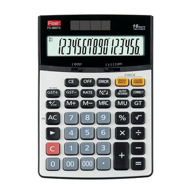 Flair FC-900TX GST Function Currency Converter Financial Desktop Calculator 16 Digit Solar Battery Office Home School