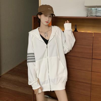 Korean Version of Hooded Relaxed Fit Sweatshirt Jacket for Women Early Autumn Thin Cardigan Lazy Style Winter Jacket Top for Women