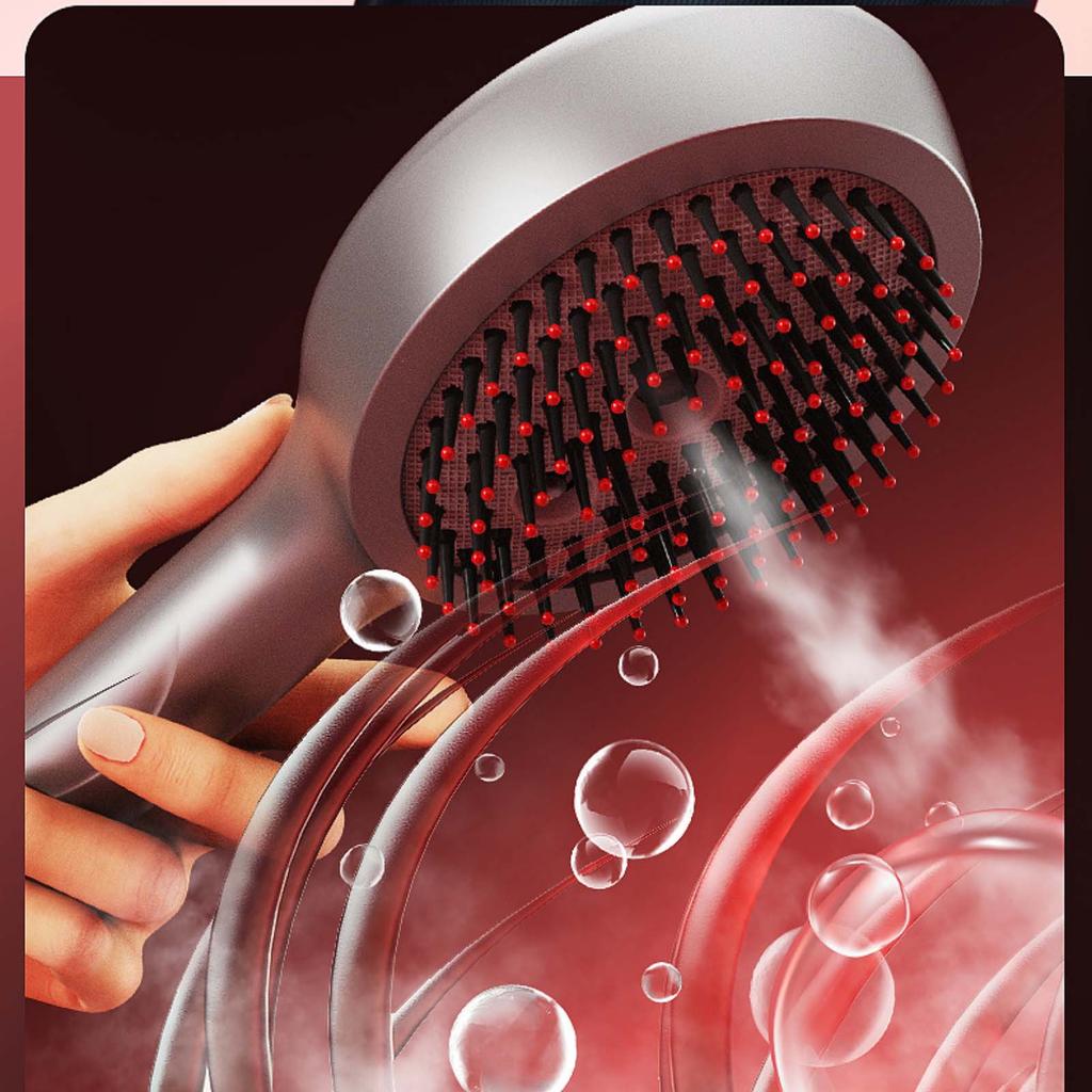 Electric Scalp Massage Hairbrush with Spray Function Rechargeable Hair Care Comb for Scalp Stimulation and Hair Nourishment