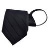 Elegant 8CM Lazy Ties Blue Black Red Striped Men Shirt Business Dress Zipper Tie Neckties Accessories Wedding Groom