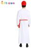 Halloween Themed Party Costume For Men Featuring Creepy Red Cross Priest Design