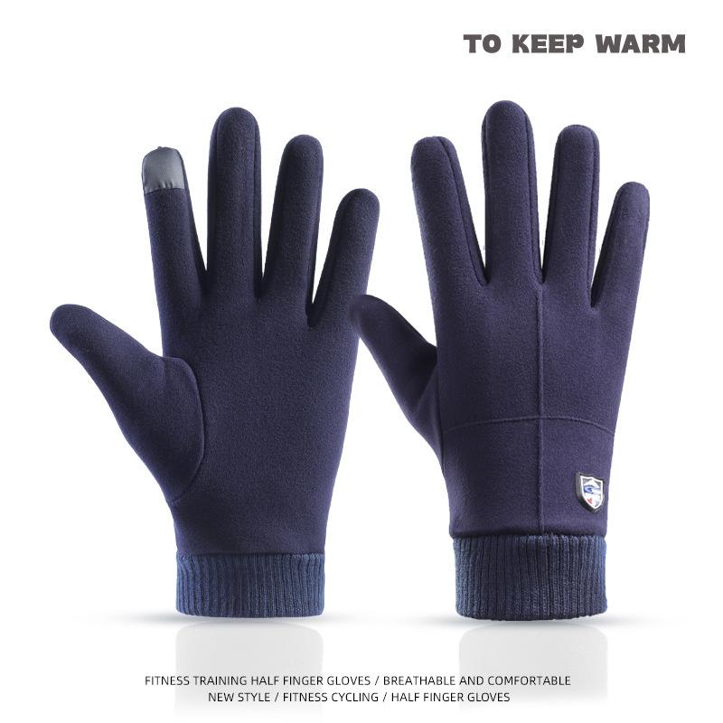 Winter New Touch Screen Warm Gloves for Men Washable Windproof Warm All Finger Gloves Outdoor Travel Skiing Running Equipment
