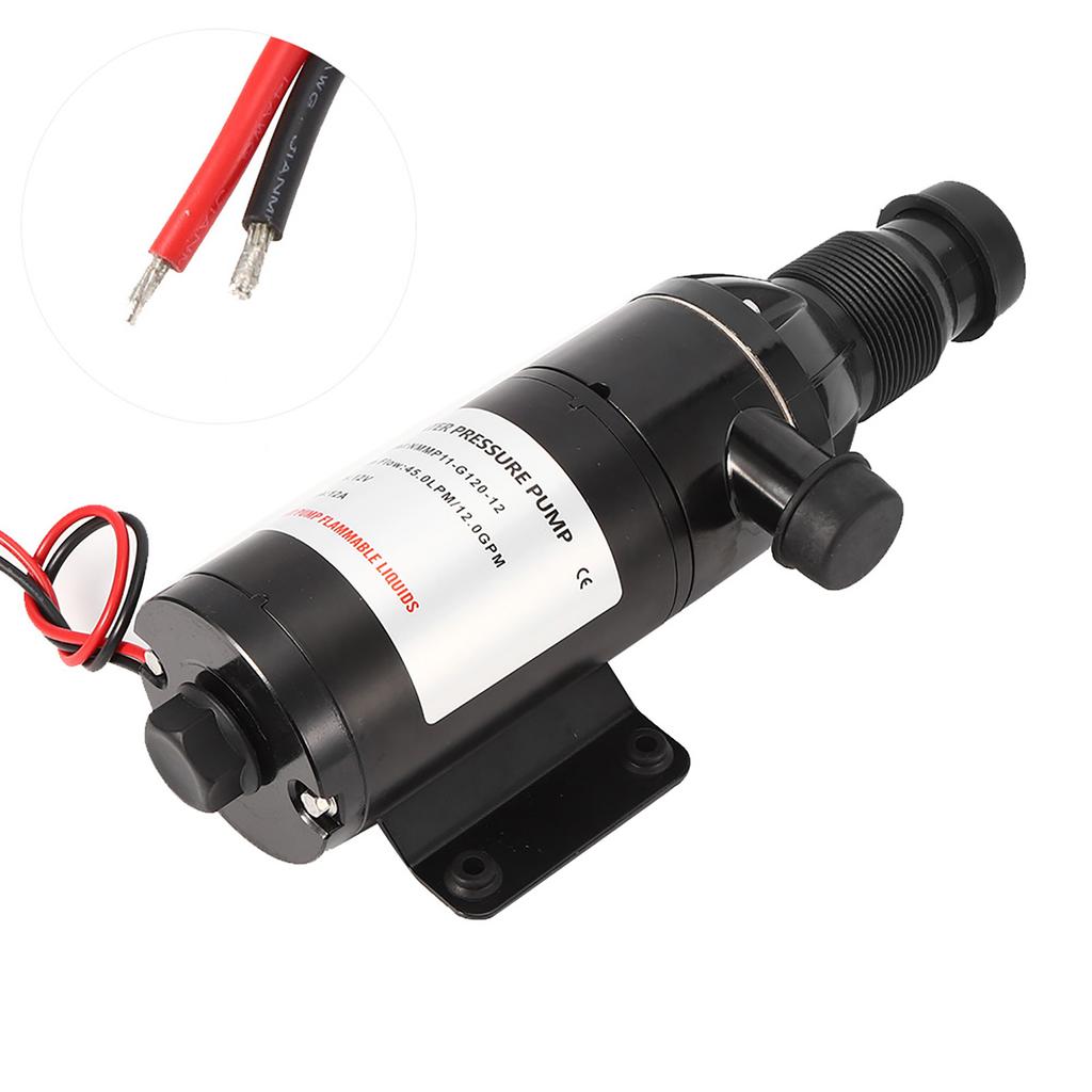 12V 45LPM 12GPM Waste Water Pump Self Priming Low Noise for Marine Boat RV Toilet Agricultural
