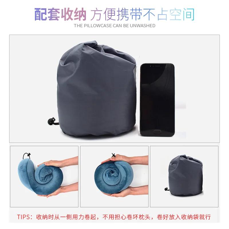 1PC U Shaped Memory Foam Neck Pillows Miękka, powolna poduszka podróżna do podróży kosmicznych Solid Neck Cervical Healthcare Bedding Drop Shipping