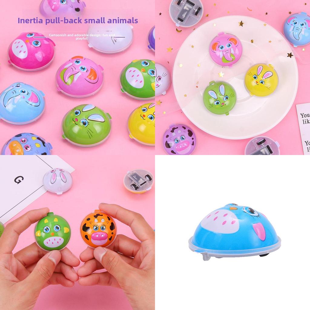 Cartoon Rabbit Chick Plastic Semi Circle Mini Animal Car Toy Parent Play Child