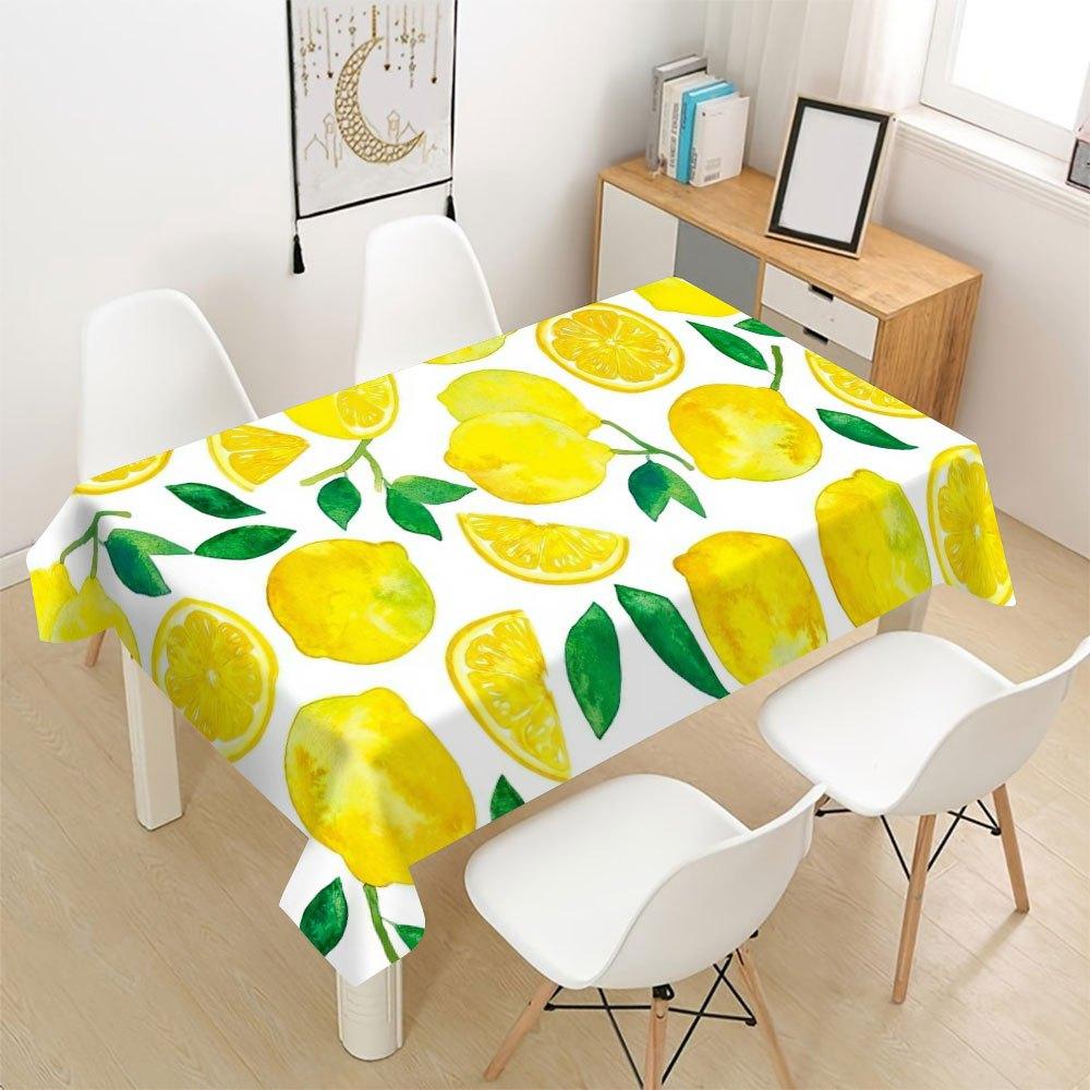 2D Flat Banner 2D Flat Printed Lemon Pattern Tablecloth 1pc Want To Add a Cute Atmosphere To The Festival? This Tablecloth with Cute Patterns, Suitabl
