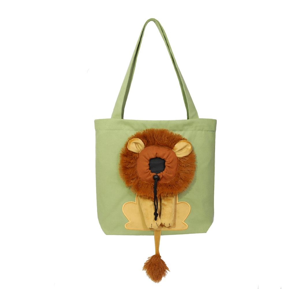 Pet Cat Carriers Lion Design Draagbare ademende tas Katten Hondendraagtassen Uitgaande reizen Huisdieren Handtas met veiligheidsrits