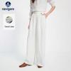 Women's High-Waist Tencel Linen Wide-Leg Pants