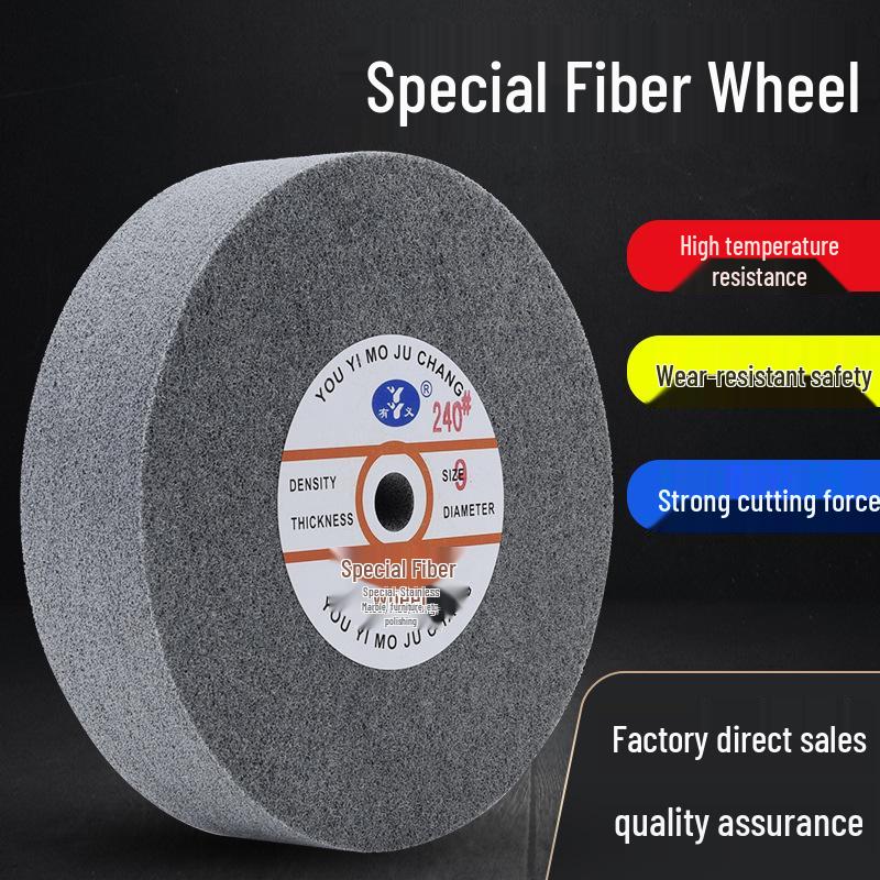 Nylon Fiber Polishing Wheel for Metal & Stainless Steel - Compatible with Electric Motor Grinders, Sizes 150/200/300