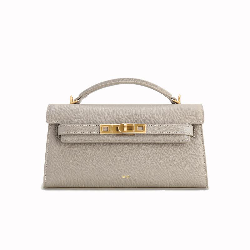 JW PEI Sac Bandoulière Minimaliste Urbain Motif Cuir Noor Nouveau Style Premium pour Femmes - Sac Polyvalent Quotidien gray