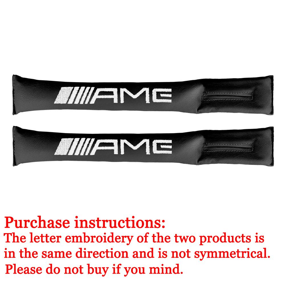 2PCS Car Seat Gap Filler Soft Padding Leather Leak Pad Plug Spacer For Mercedes Benz AMG E C M R S Class W176 W204 W212 GLC CLA