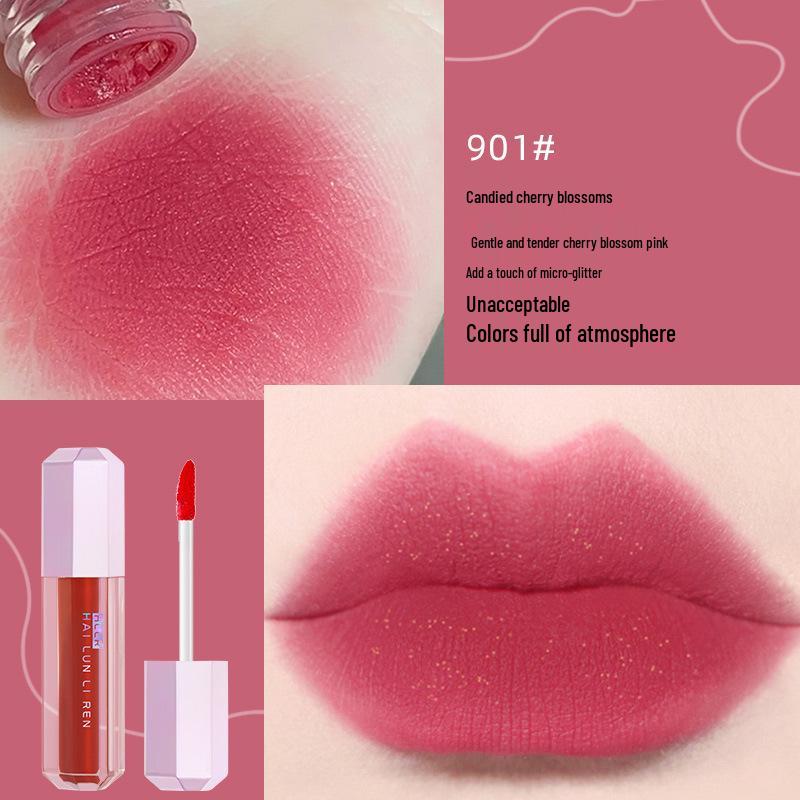 

Pink Diamond Velvet Matte Lip Glaze - Moisturizing, Whitened, Refreshing, Long-Lasting, Non-Stick, Budget-Friendly Lip Color. 3g