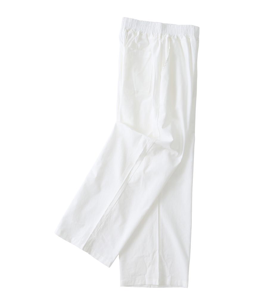 ANALOG MOOD Linen-Like Wide Pants (White)