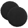 Seat Cushion 2 Pcs Black Ø30 X 13 Cm Velvet