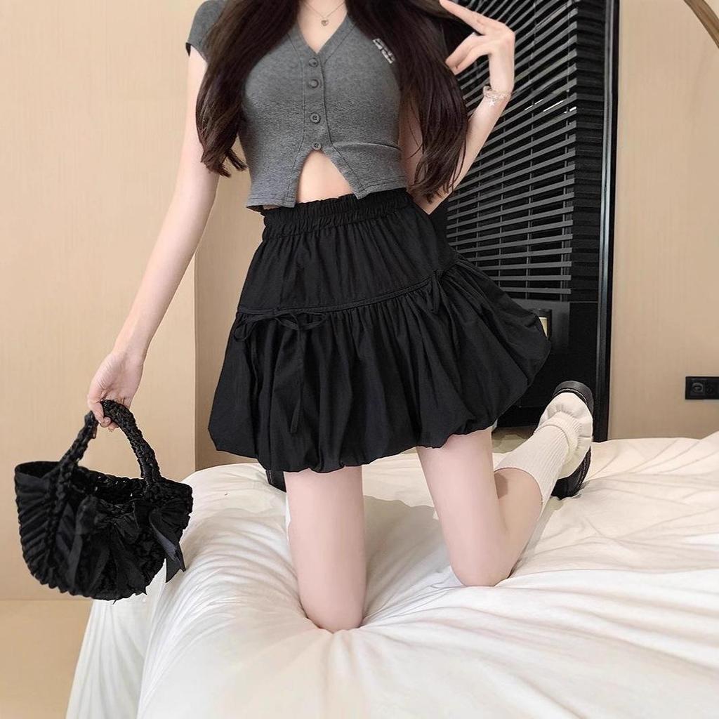 Korean Style New Arrival: High Waist A-line Bowknot Short Skirt for Women