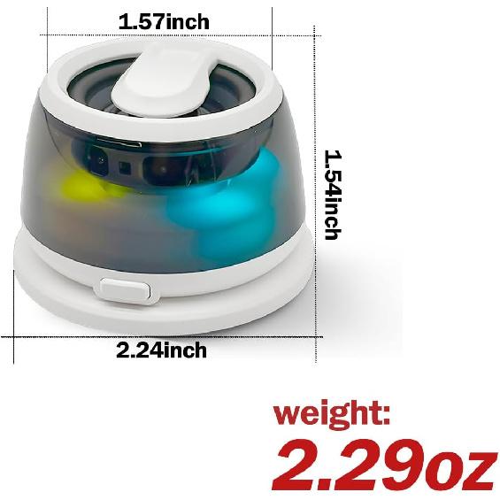 agnetic Bluetooth Speaker with LED Light & Phone Holder, Mini Portable Stereo Speaker with Built-in Mic, TWS Pairing, for iPhone,Shower,Camping,