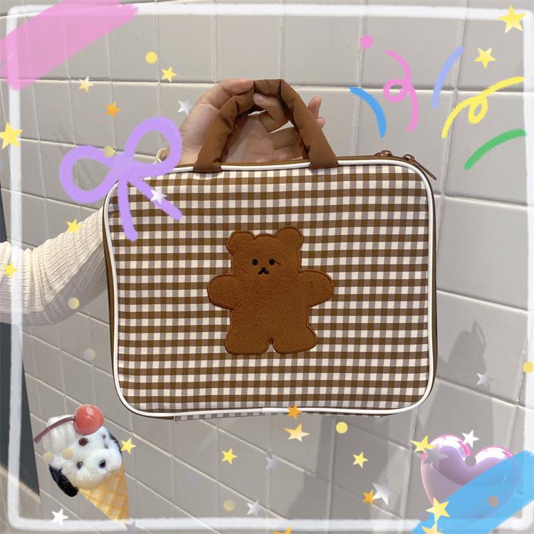 

Checkerboard Cute Cartoon Laptop Storage Bag i/inch Liner Case 11 inches