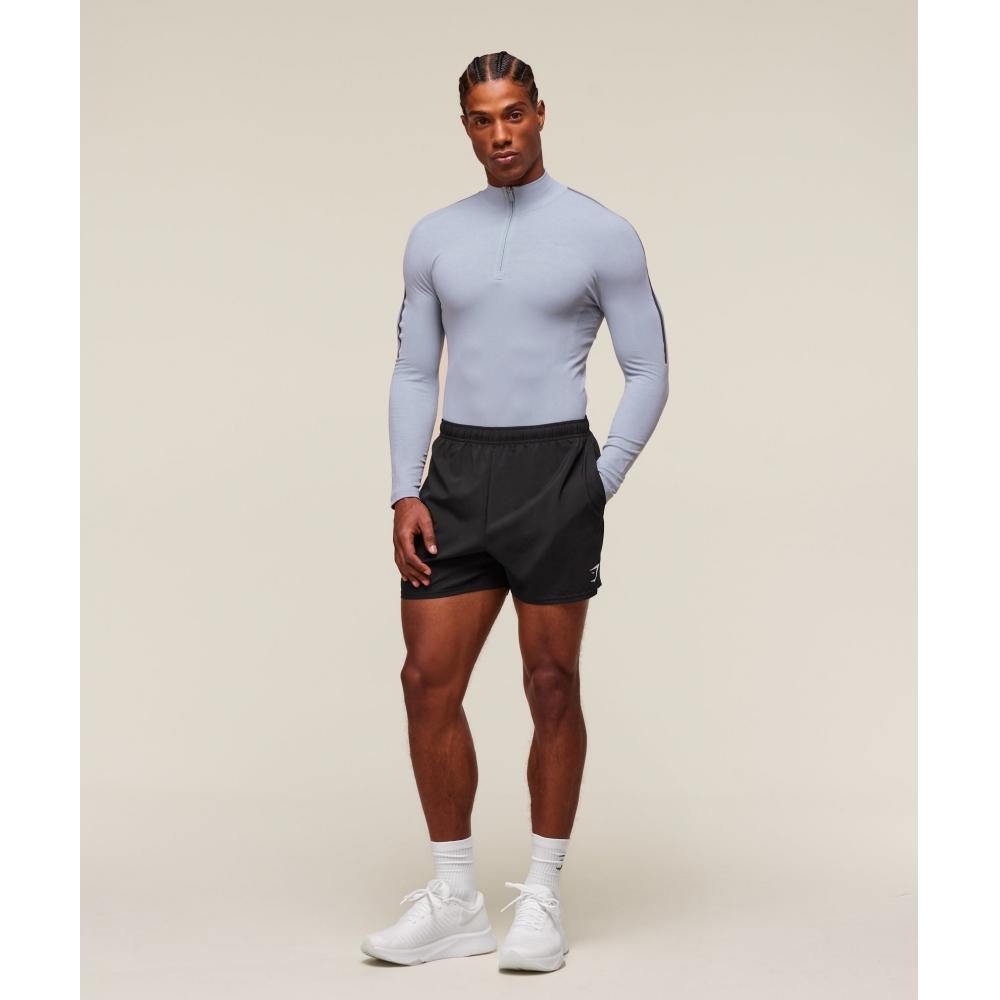 Gymshark Everywear Warp Knit 1/4-Reißverschluss Hellblau A1c3h Uc53