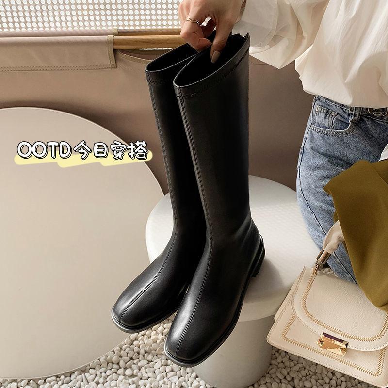 Korean version of versatile boots children's autumn new thin single boots knight boots high boots elastic boots long boots