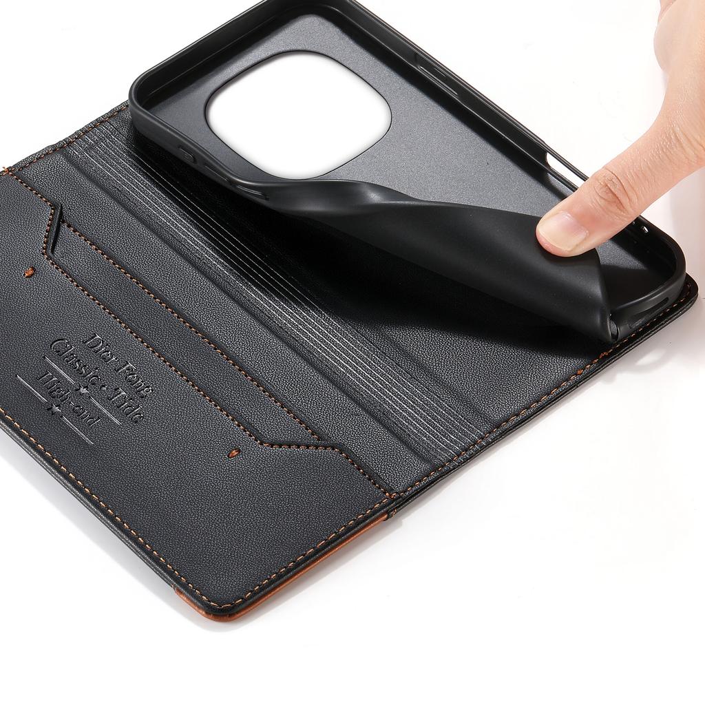 For Google Pixel 10 Pro XL/Pixel 9 Pro XL Case Wallet Stand Litchi Texture Genuine Cow Leather Flip