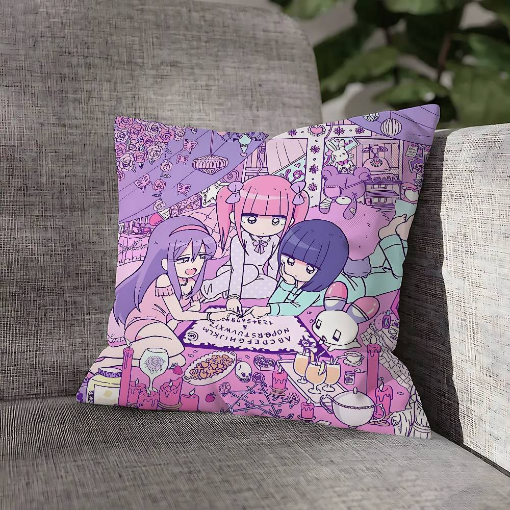 Cute M-Menhera C-Chan Girl Pillow Case For Sofa Decor Car Office Room Printing Cushion Cover Decorations and Protector
