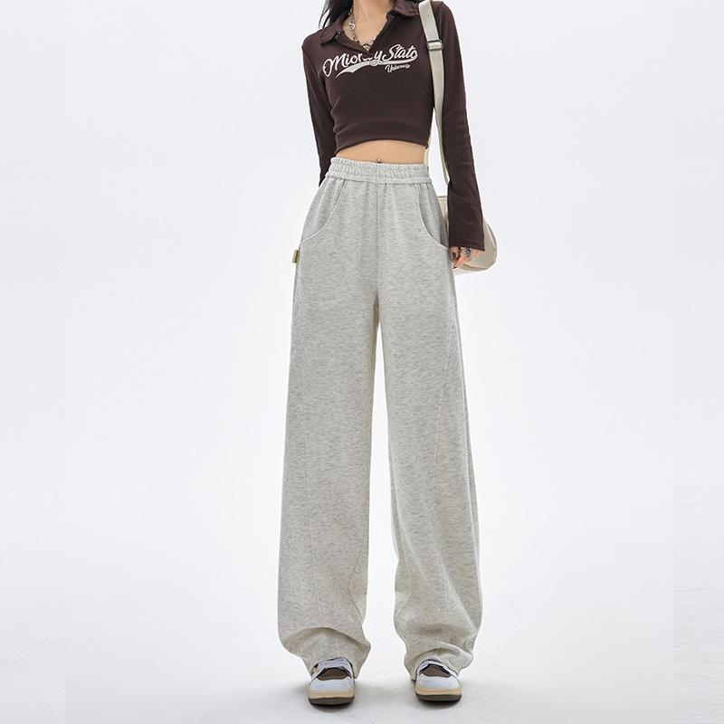 

Узкая версия широких брюк драпируют детские весенне-осенние брюки-бананы, подчеркивают стройность, повседневные спортивные штаны, женские брюки с высокой талией, подчеркивающие стройность S