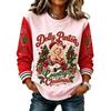 Women's Fashion Crewneck Graphic Print Pullover Long Sleeve Top for Everyday Wear