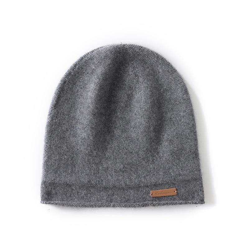 First-line Forming% Pure Cashmere Hat Warm Knitted Hat Men's and Women's Versatile Cold Hat Headgear Cashmere Hat Spot