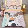 Crayon Shin-chan Quilt Cover with Pillowcase Cartoon Anime Print Bedding Set Fabric Soft Twin Bed Size Kids Gifts Various Sizes