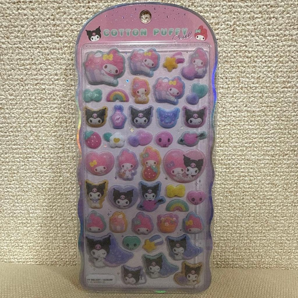 Unused * Genuine My Melody Kuromi Cotton Puffy Seal