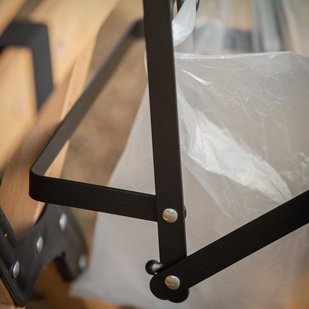 Hangable Garbage Pouch Bracket Foldable Kitchen Rubbish Holder Trash Bag Hanger  for Waste Can Bag