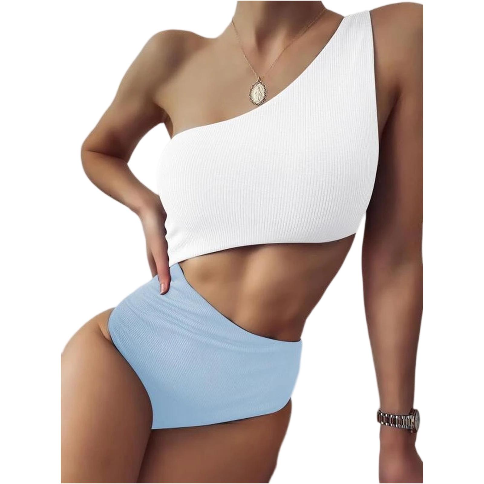 

Women s Fashionable, Sexy, One-piece Slimming Swimsuit For Hot Spring Resorts XL білий