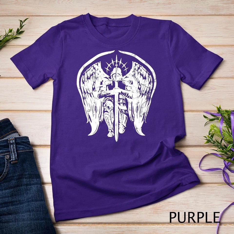 Angel Archangel Michael Christian Warrior Gift Unisex T-shirt 9 S