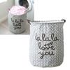 Laundry Basket Cotton Linen Foldable Round Dirty Clothes Storage Bag Folding Laundry Hamper for