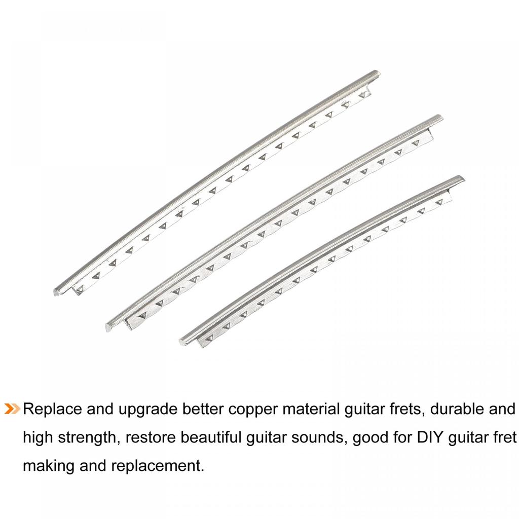uxcell Electric Bass Wire Guitar 21 Silver Replacement for Bass 21 Pieces Frets, Fretboard, Frets, 2.7mm, Tone, Frets,