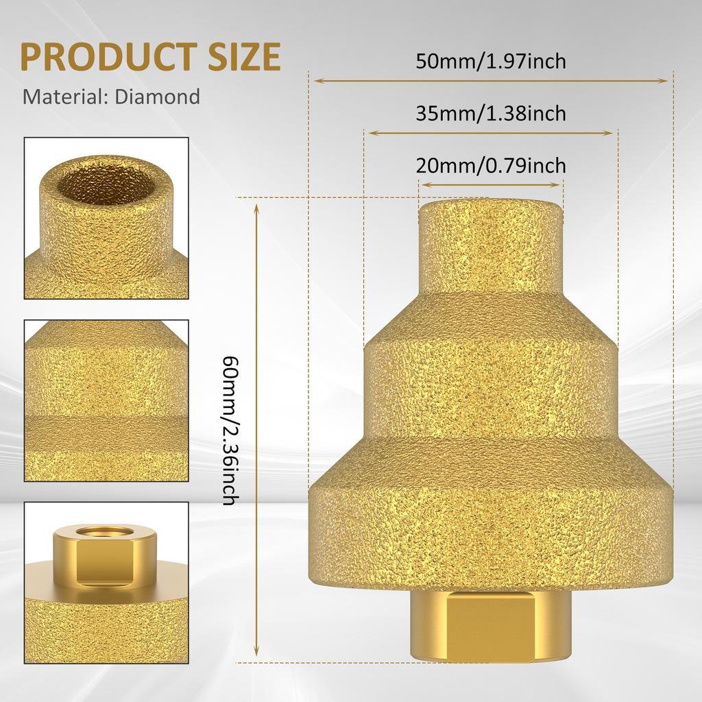 1/2PCS Step Drill Bit Sturdy Diamond Brazed Beveling Chamfer Bits Precision Cutting Multi Layer Hole Opener Wear for Metal Wood