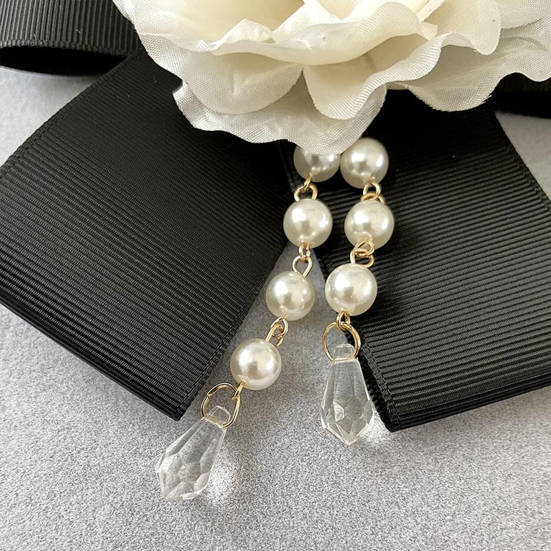 1Pc Pearl Women Rose Flower Casual Party Accessories Mother's Day Gift Botanical Pins Brooches Fabric