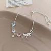 Cute Little Cat Zircon Crystal Bracelet Fresh and Sweet Jewelry Accessories Creative Personality Exquisite and High-end Bracelet
