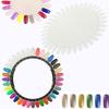 36-Color Round Gel Nail Polish Palette – Display Chart and Practice Tool for Nail Art Design