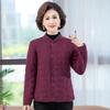 Middle Aged Women's Winter Cotton Coat Mom's Wear Thermal Inner Liner Warm Jacket with German Velvet and Silk Cotton