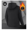 2025 Plus Size Men's Autumn/Winter Cotton Fleece Hooded Jacket