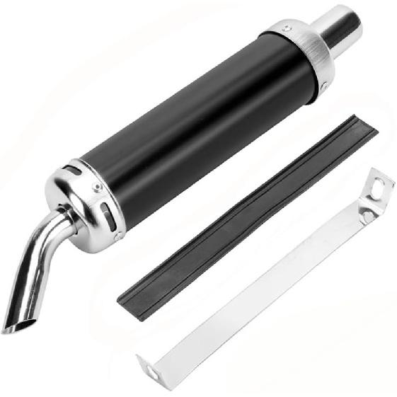 Muffler Exhaust 1.25inch Aluminum Motorcycle Racing Exhaust Muffler Silencer Pipe Black