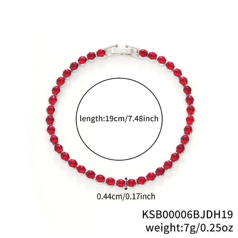 Mary Kashi Fashion Jewelry - Multi-sku Crystal Bracelet, Electroplated Aaa Cubic Zirconia Bracelet, Diamond-accented 4mm