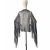 High Quality Hollow Out Tassel Shawl Polyester Shinning Silk Shawl Tassel Comfortable Sunscreen Cover Evening Dress