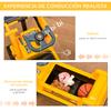 Ride-On Truck Tractor without Pedals for Children 2-3 Years with Excavator Shovel Hidden Storage Space and Horn 70x26x37 cm Yellow