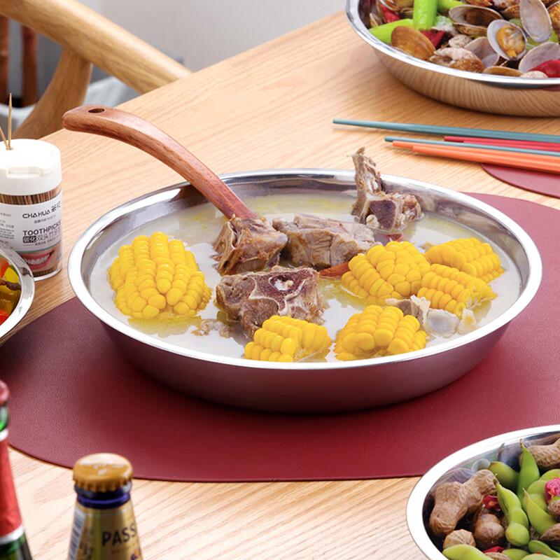 CHAHUA Thickened Stainless Steel Round Plate
