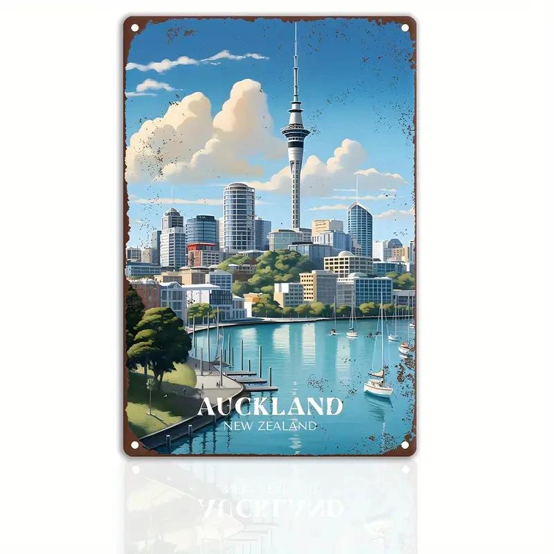 Vintage Metal Sign Travel Round The World FRANCISCO,LOUVR,MILAN,Poster,Home,Bar,Room,Hotel,Cafe,Club Retro Wall Decor Plate Gift